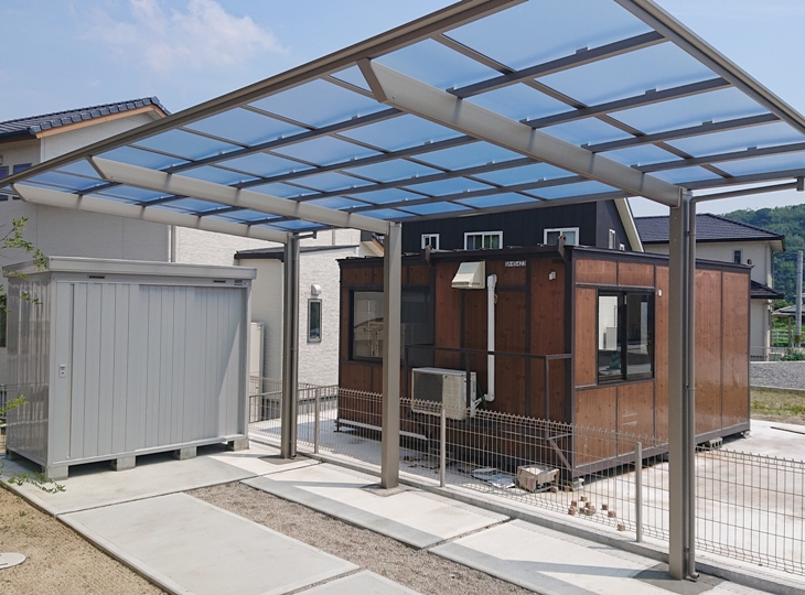 カーポートと駐輪スペースの防犯