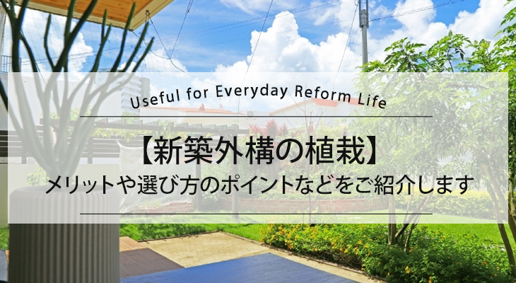 【新築外構の植栽】メリットや選び方のポイントなどをご紹介